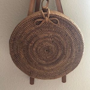 Round Ratan Backpack